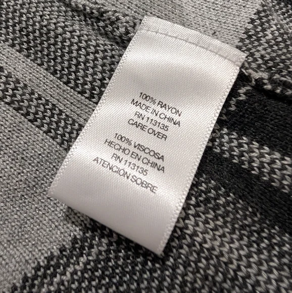 Leo & Nicole Plaid Open Front Cardigan Sweater Gray Black Women’s 2X (Fits 1X) - Picture 7 of 8